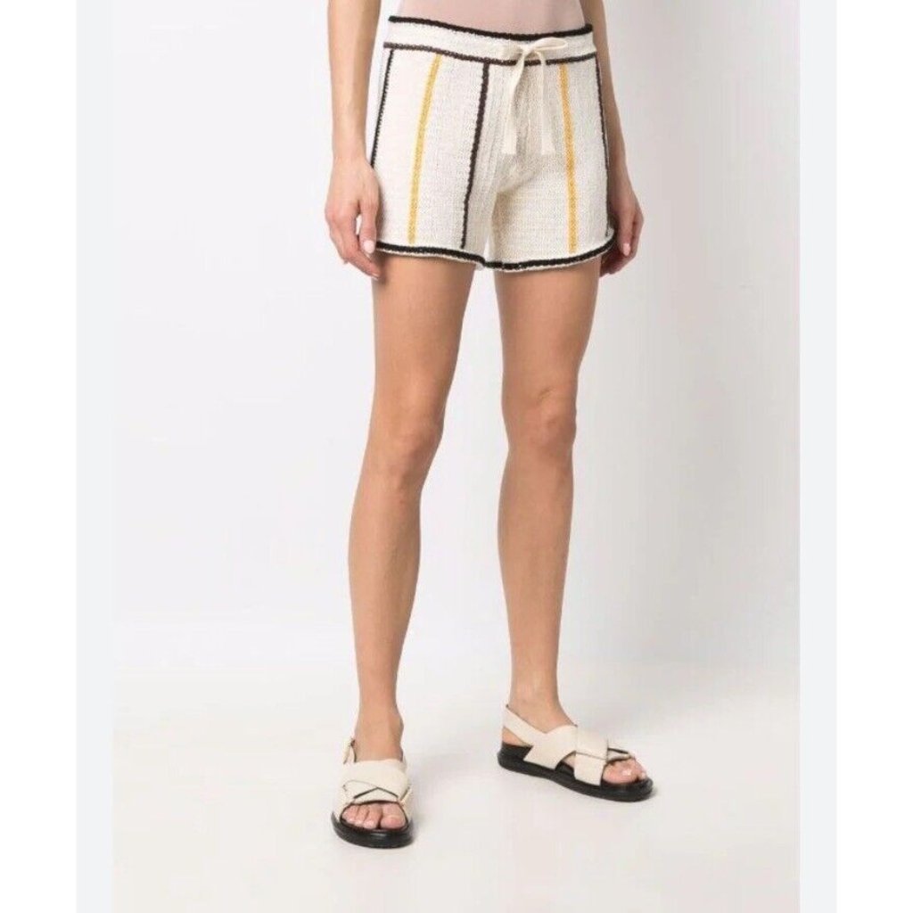 Jil Sander Drawstring Shorts Miscellaneous Off White Crochet Knit